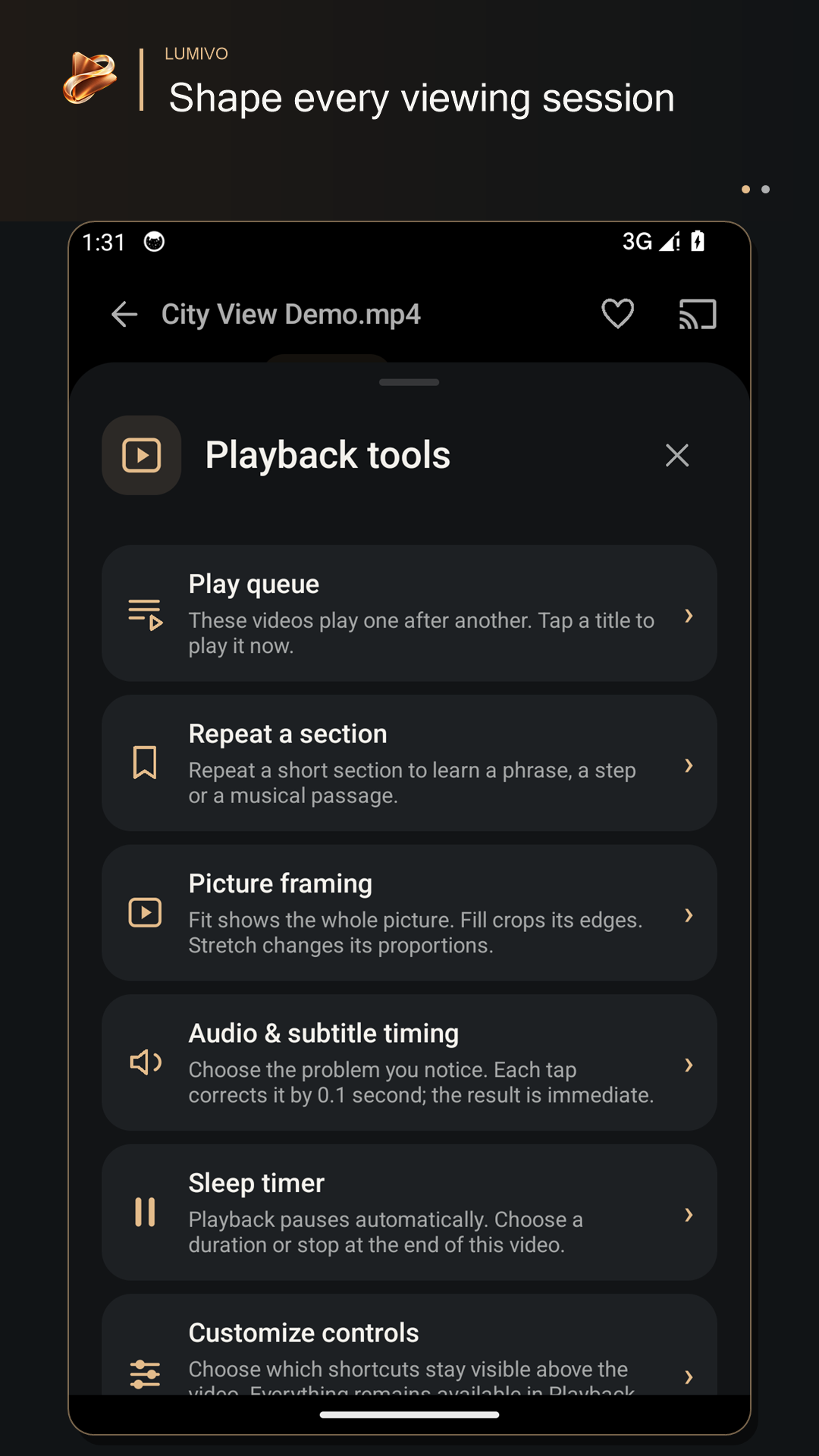 Lumivo playback tools