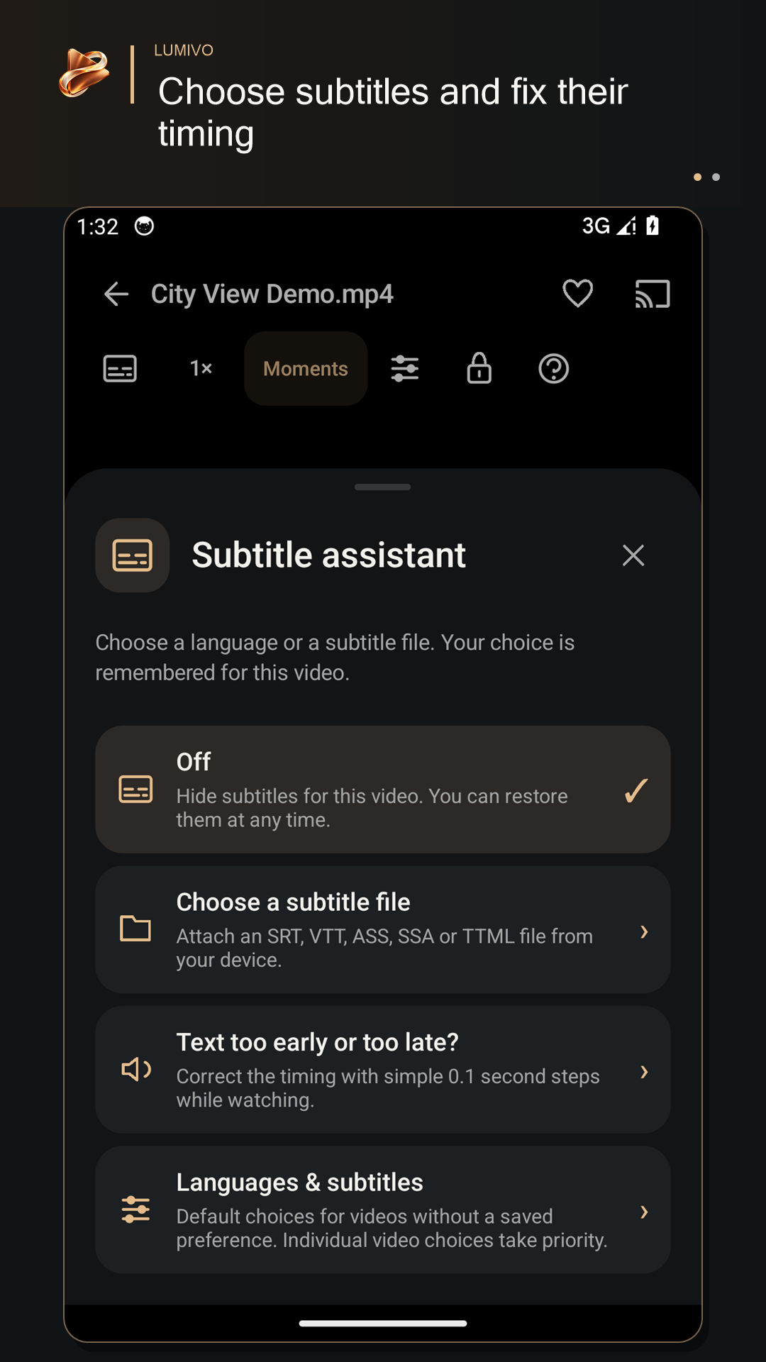 Lumivo subtitle assistant